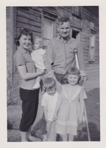 Ardell and Shirley Jeppsen Family; Kathy (1), Peter (3), Debbie (5)                 